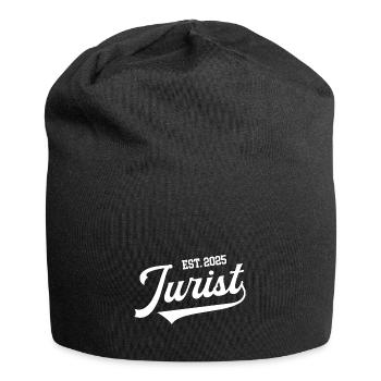 Jurist Staatsexamen Bestanden Studium Jura 2025 - Jersey-Beanie - Schwarz - Vorne