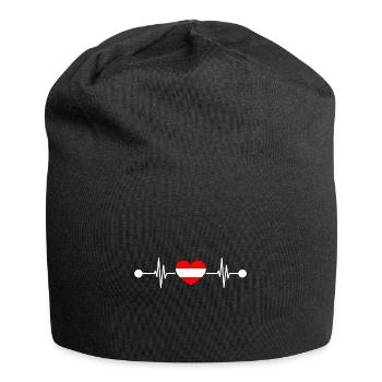 Heartbeat Autriche Autriche - Bonnet en jersey - noir - Devant