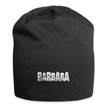 Barbara Schriftzug - Jersey-Beanie - Schwarz - Vorne