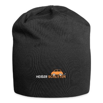 heißer Schlitten - Jersey-Beanie - Schwarz - Vorne