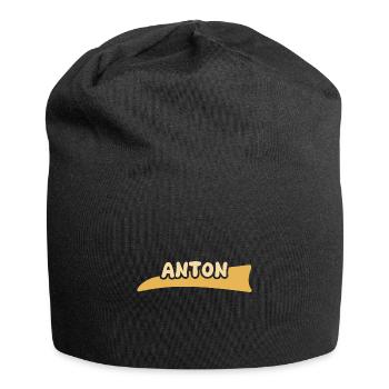 Prénom Anton - Bonnet en jersey - noir - Devant