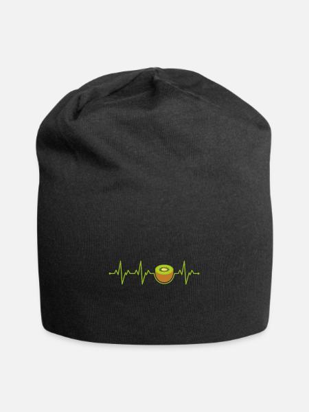 Kiwi - Jersey-Beanie - Schwarz