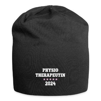 Physiotherapie 2024 Ausbildung Physio Therapeutin - Jersey-Beanie - Schwarz - Vorne