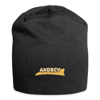Andrey as a first name - Jersey Beanie - black - Front