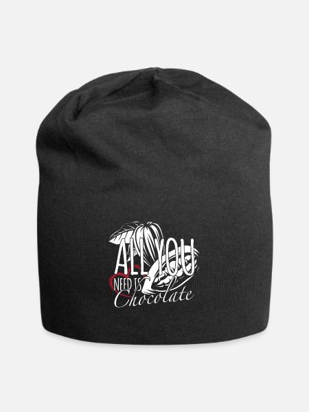 Schokolade - Jersey-Beanie - Schwarz