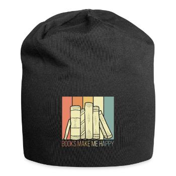 Les livres font le bonheur - Bonnet en jersey - noir - Devant