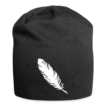 Feder - Jersey-Beanie - Schwarz - Vorne