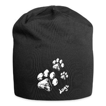 Pattes de chien - Chiens - Bonnet en jersey - noir - Devant