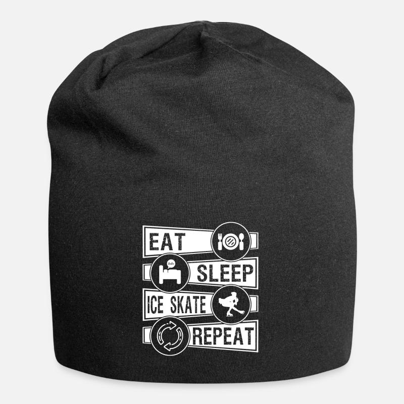Eiskunstlauf - Jersey-Beanie - Schwarz