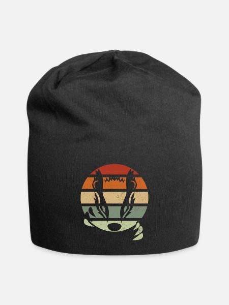 Honigdachs - Jersey-Beanie - Schwarz