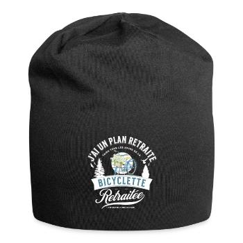 J'ai un plan retraite, faire tous les jours de la - Bonnet en jersey - noir - Devant