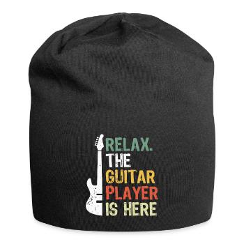 Gitarre Geschenk Gitarrist Musiker E-Gitarre Musik - Jersey-Beanie - Schwarz - Vorne