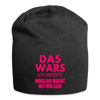 Das wars ich heirate - Jersey-Beanie - Schwarz - Vorne
