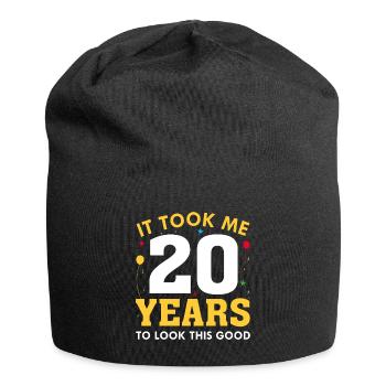 Ich brauchte 20 Jahre, um so gut auszusehen - Jersey-Beanie - Schwarz - Vorne