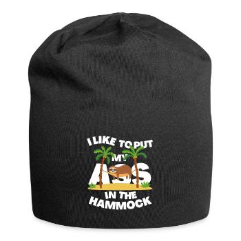 ICH MAG ES, MEINEN IN DIE HÄNGEMATTE ZU STECKEN - Jersey-Beanie - Schwarz - Vorne
