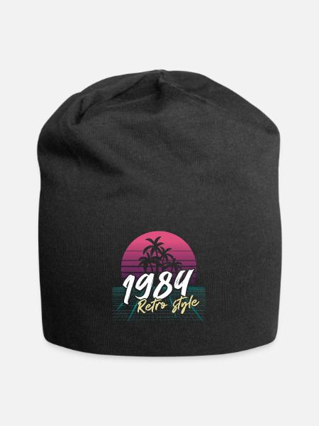 1984 SW retro style - 1984 Birthday gift - Jersey Beanie - black
