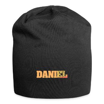 Daniel Geschenkidee - Jersey-Beanie - Schwarz - Vorne