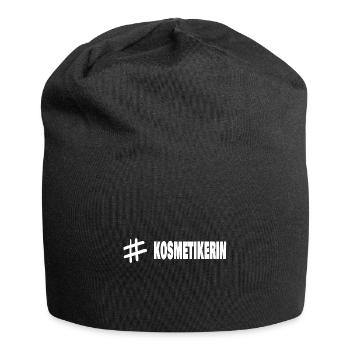 Kosmetikerin - Jersey-Beanie - Schwarz - Vorne