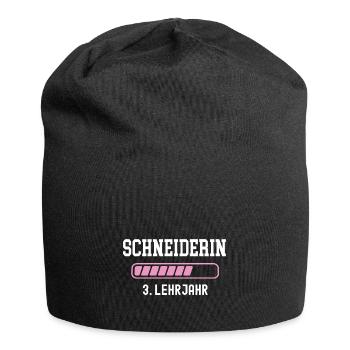 Schneiderin Ausbildung 3 Lehrjahr drittes Jahr - Jersey-Beanie - Schwarz - Vorne