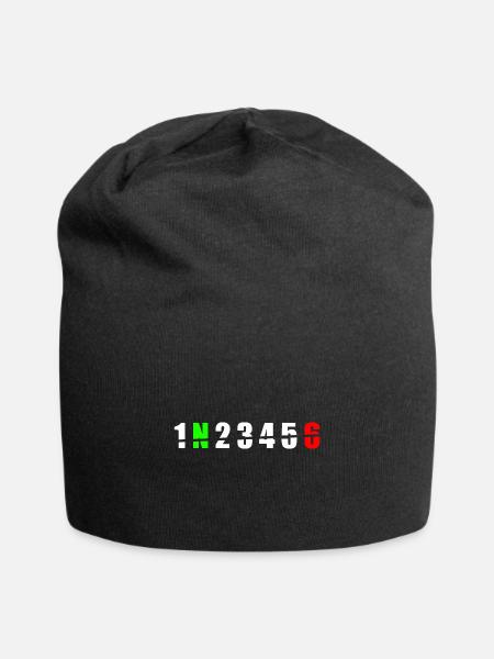 1N23456 Motorradschaltung One Down Five Up - Jersey-Beanie - Schwarz