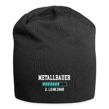 Metallbauer Ausbildung 2 Lehrjahr Ausbildungsjahr - Jersey-Beanie - Schwarz - Vorne