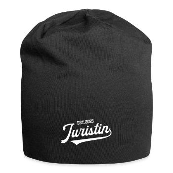 Juristin 2025 Jura Examen Bestanden Jurastudentin - Jersey-Beanie - Schwarz - Vorne