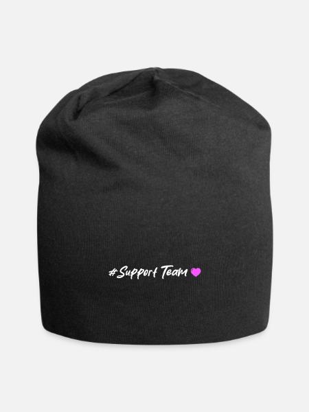 Support Team Herz - Jersey-Beanie - Schwarz