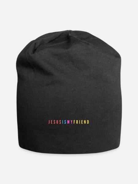 Jesus Is My Friend Christliches Geschenk - Jersey-Beanie - Schwarz