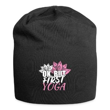 Yoga Ok but first Yoga - Jersey Beanie - black - Front