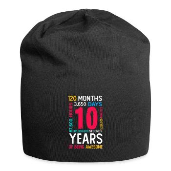 10 years Birthday 10th children's birthday - Jersey Beanie - black - Front