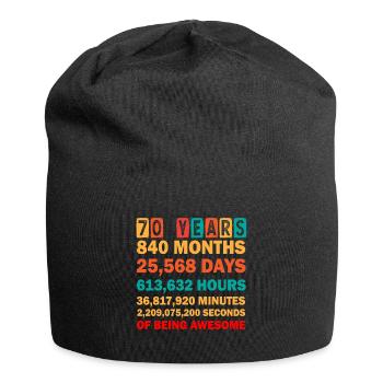 70th Birthday - Jersey Beanie - black - Front