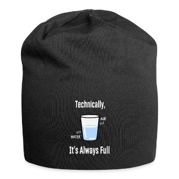 Technisch gesehen ist es immer voll lustige Wissenschaft - Jersey-Beanie - Schwarz - Vorne