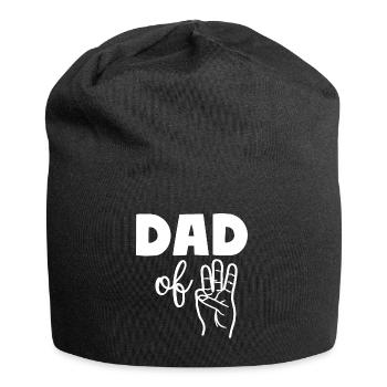 Dad of Three 3 Dad - Jersey-Beanie - Schwarz - Vorne