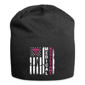 Medical Assistant American Flag Medical Assistant - Bonnet en jersey - noir - Devant