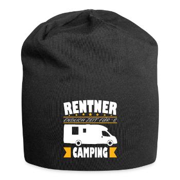 Camping Rentner - Endlich Zeit Opa Rente Spruch - Jersey-Beanie - Schwarz - Vorne