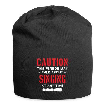 Attention Chanter - Bonnet en jersey - noir - Devant