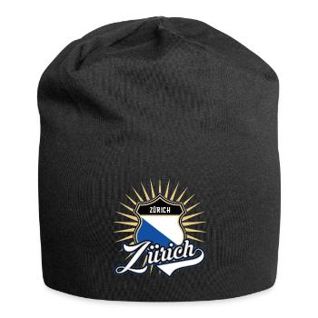 Zürich - Jersey-Beanie - Schwarz - Vorne