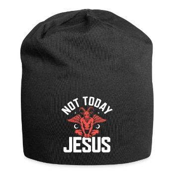 Nicht heute Jesus! Satanist Atheist Goth Aesthetic - Jersey-Beanie - Schwarz - Vorne