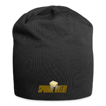 Denglisch: Spong over/ Schwamm drüber - Jersey-Beanie - Schwarz - Vorne