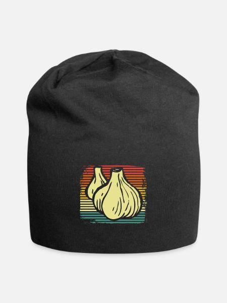 Knoblauch - Jersey-Beanie - Schwarz