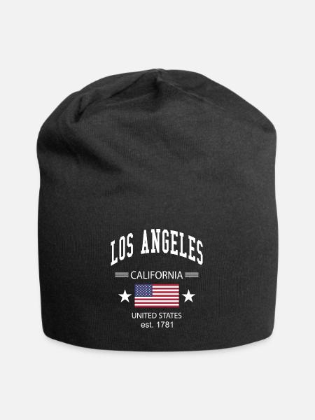 Los Angeles - Bonnet en jersey - noir
