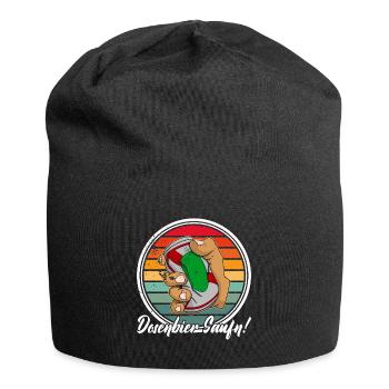 Dosenbier Alkohol Saufen Spruch Bierdosen Bier - Jersey-Beanie - Schwarz - Vorne