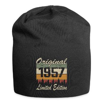 Vintage-Geburtstag Original-Geschenkidee 1957 - Jersey-Beanie - Schwarz - Vorne
