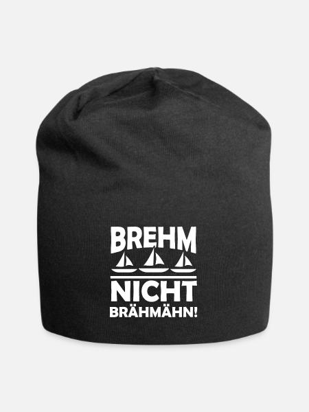 Brehm Nicht Brähmähn lustiger Bremen Spruch - Jersey-Beanie - Schwarz