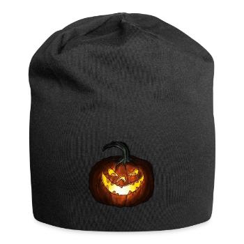 Citrouille, Halloween - Bonnet en jersey - noir - Devant