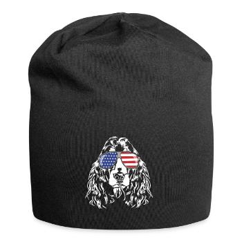 COCKER SPANIEL America Flag Glasses Dogs Wilsigns - Jersey Beanie - black - Front