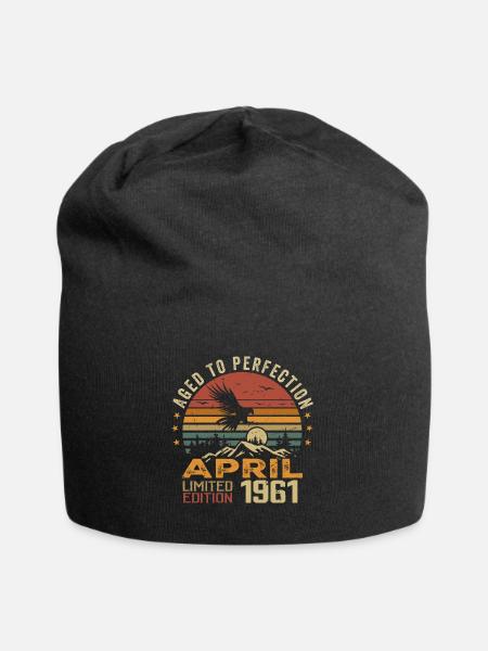 Unverwechselbar seit April 1961 Jubiläumsgeschenk - Jersey-Beanie - Schwarz