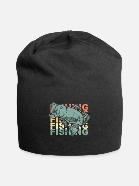 Angler Angeln - Jersey-Beanie - Schwarz