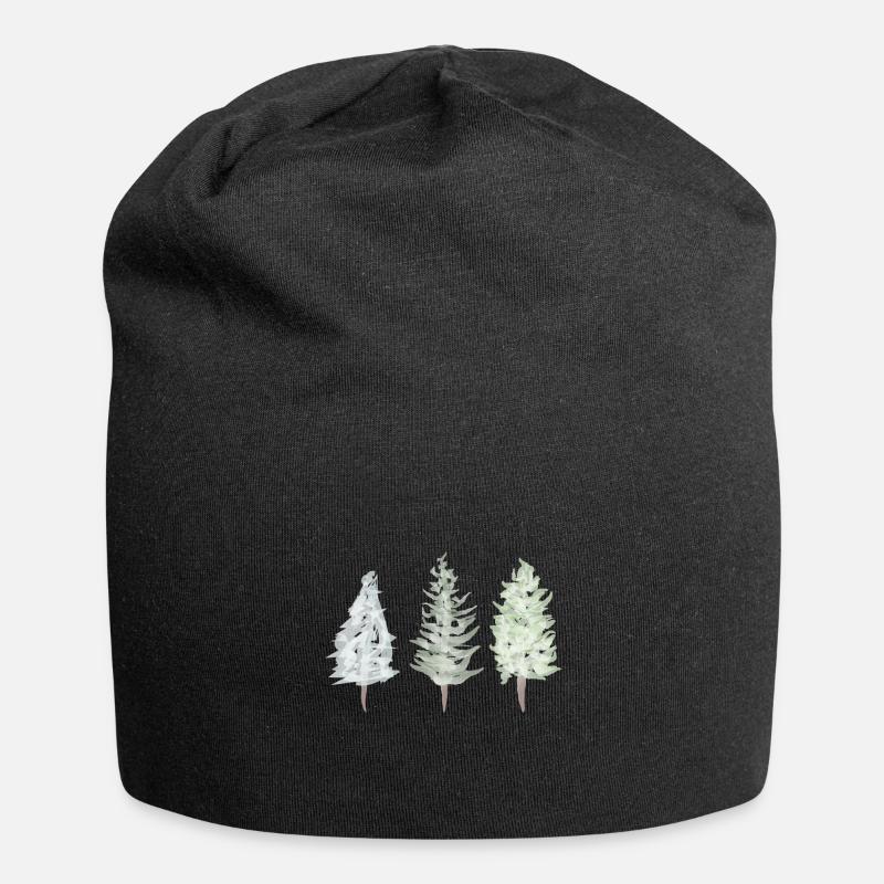 Wald - Jersey-Beanie - Schwarz