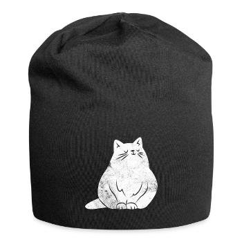 Chat chat chat - Bonnet en jersey - noir - Devant